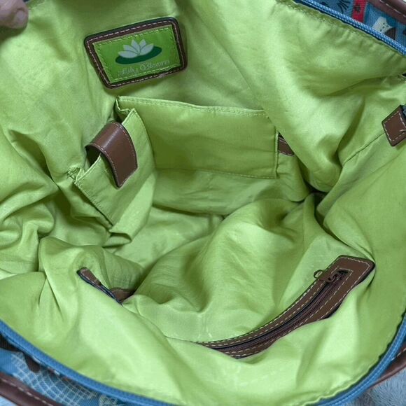 Lily Bloom Canvas Shoulder Bag Doggy Print Who Let the Dogs Out Handbag Tote - Picture 8 of 9